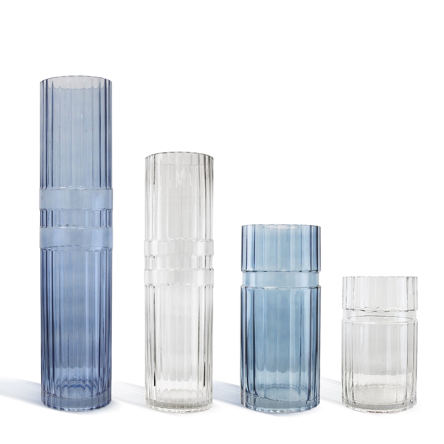 Galore Home Tiered vaso vetro trasparente piccolo