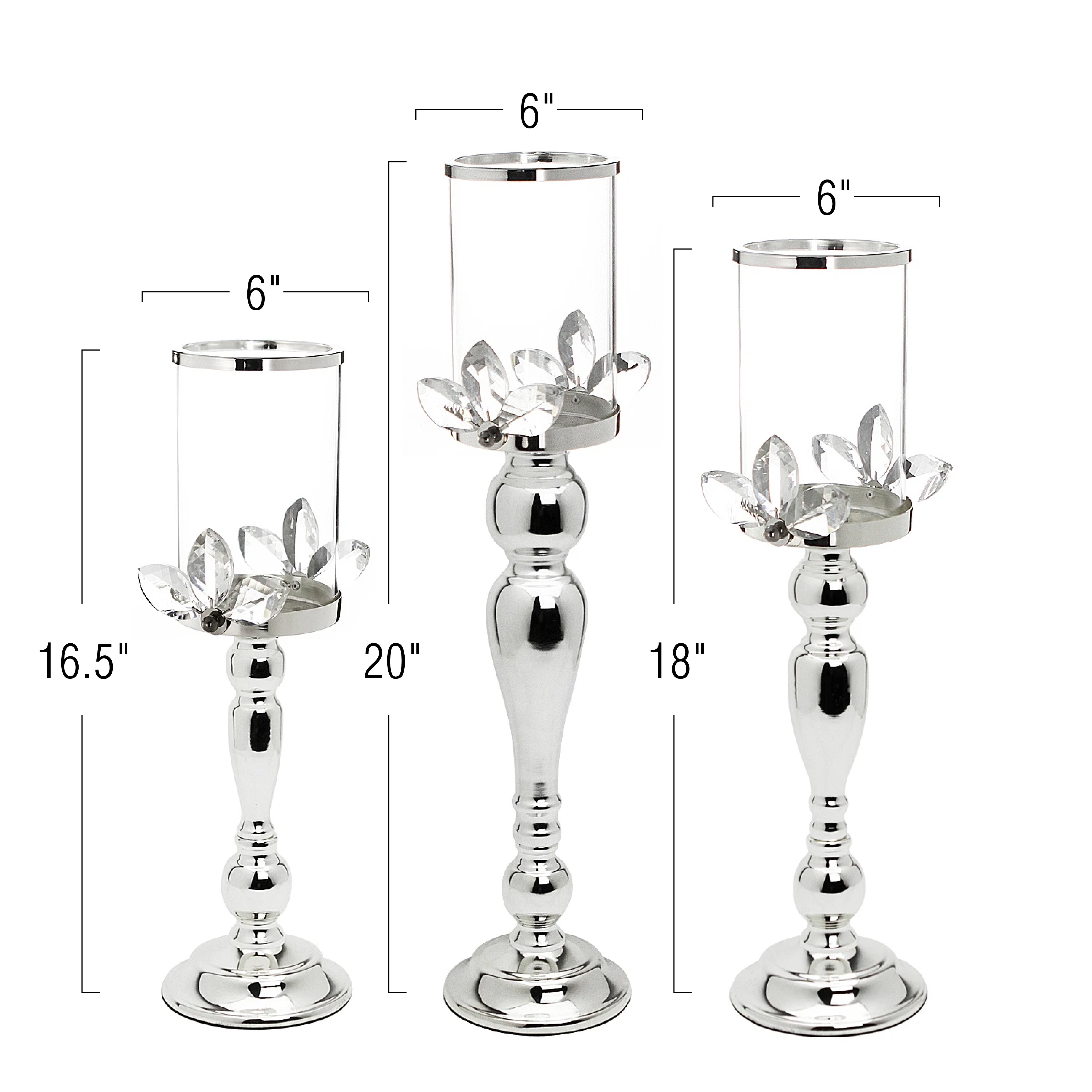 Galore Home Crystal Pillar portacandele oro piccolo in cristallo