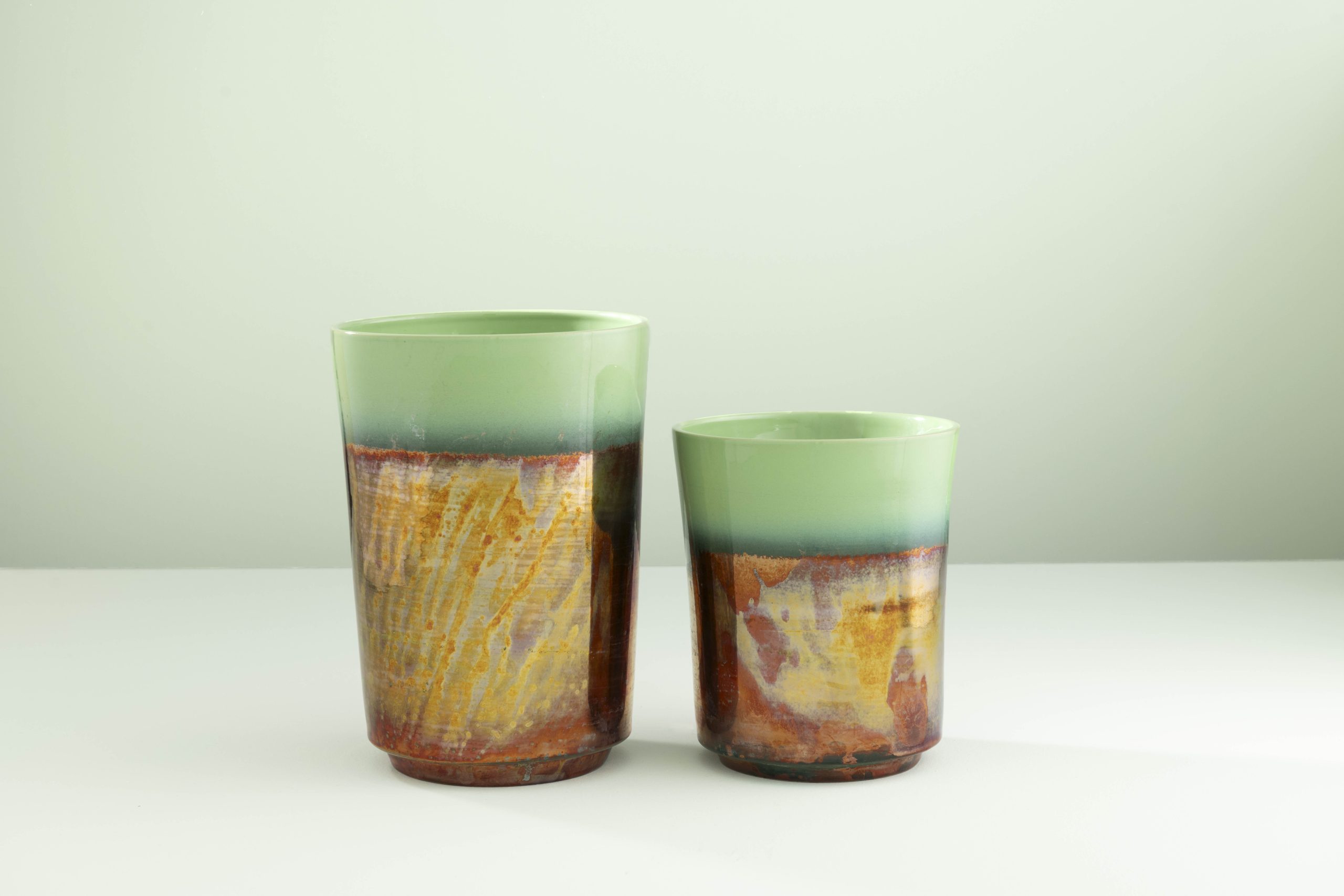 Ceramica Gatti 1928 Tramonto RM722 vaso grande riflessi metallici
