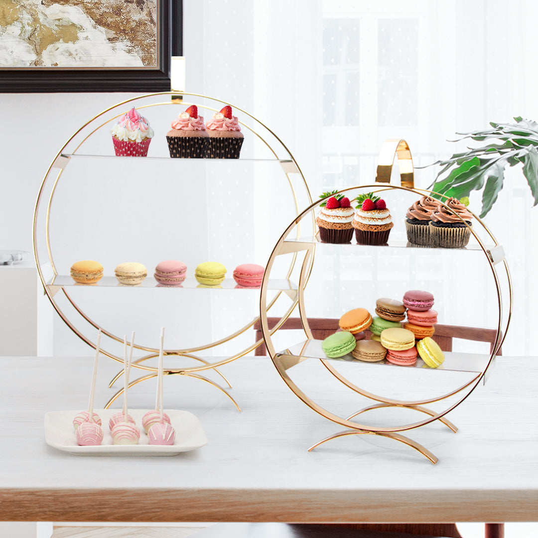 Galore Home Equinox alzata dolci due piani oro grande