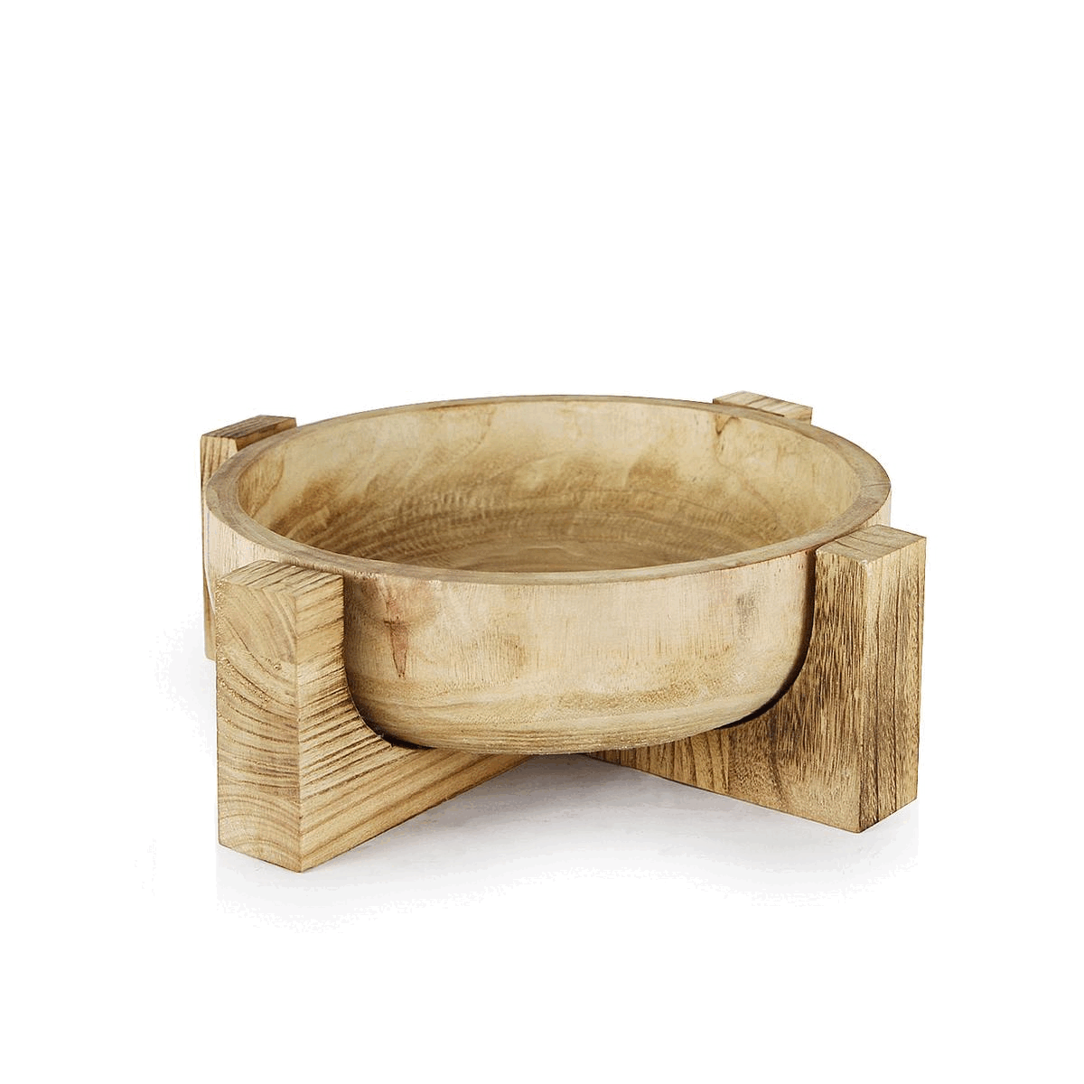 Galore Home Moda ciotola legno naturale con base