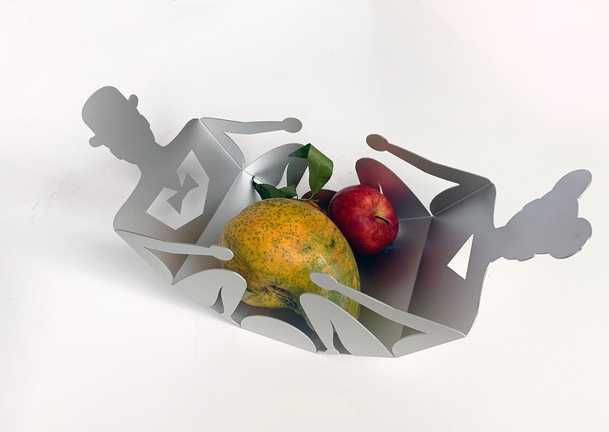 Cyrcus Design Duetto portafrutta Cowboy Indian alluminio