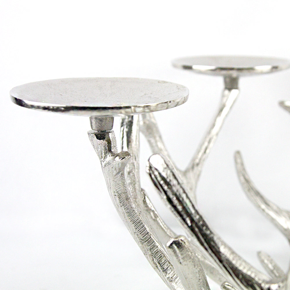 Galore Home Antler candelabro alluminio oro rami intrecciati