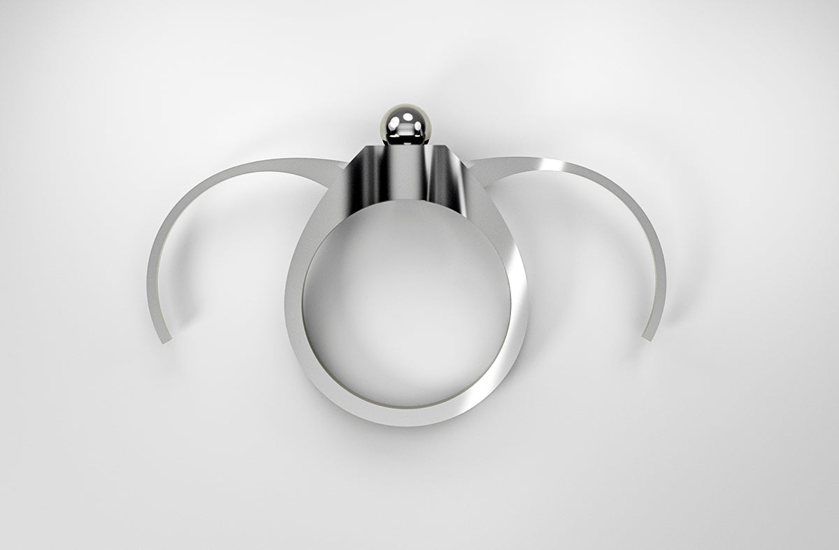 Cyrcus Design Coccinello anello per leggere oro giallo apribile
