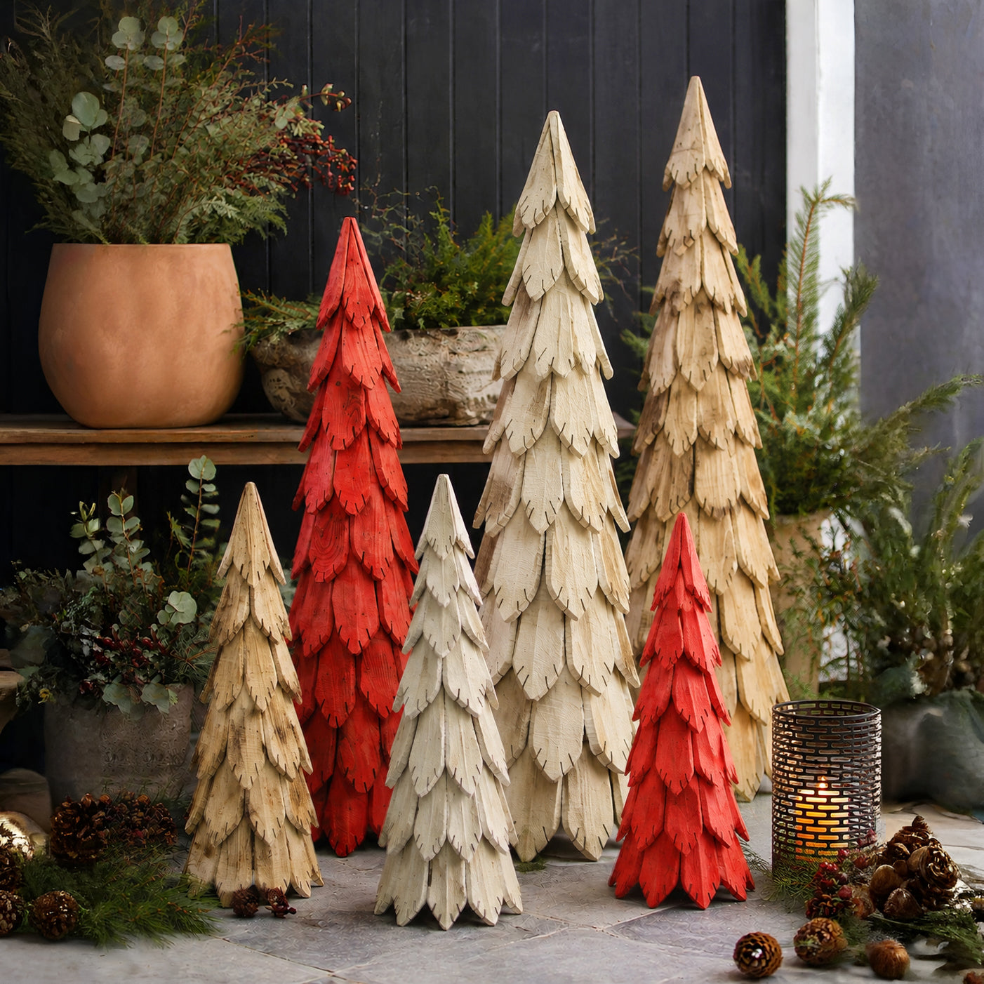 Galore Home Woodland Whimsy Albero Legno Naturale Large R4017