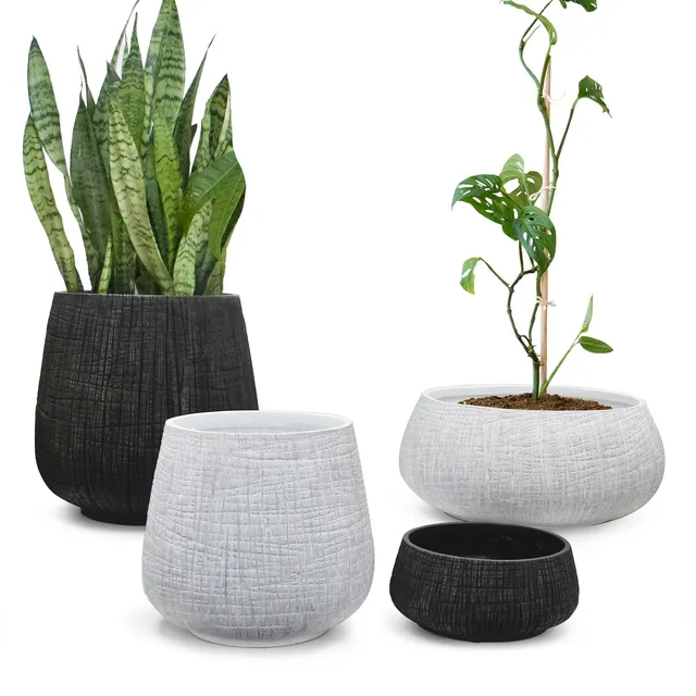 Galore Home Modern vaso resina nero F2809