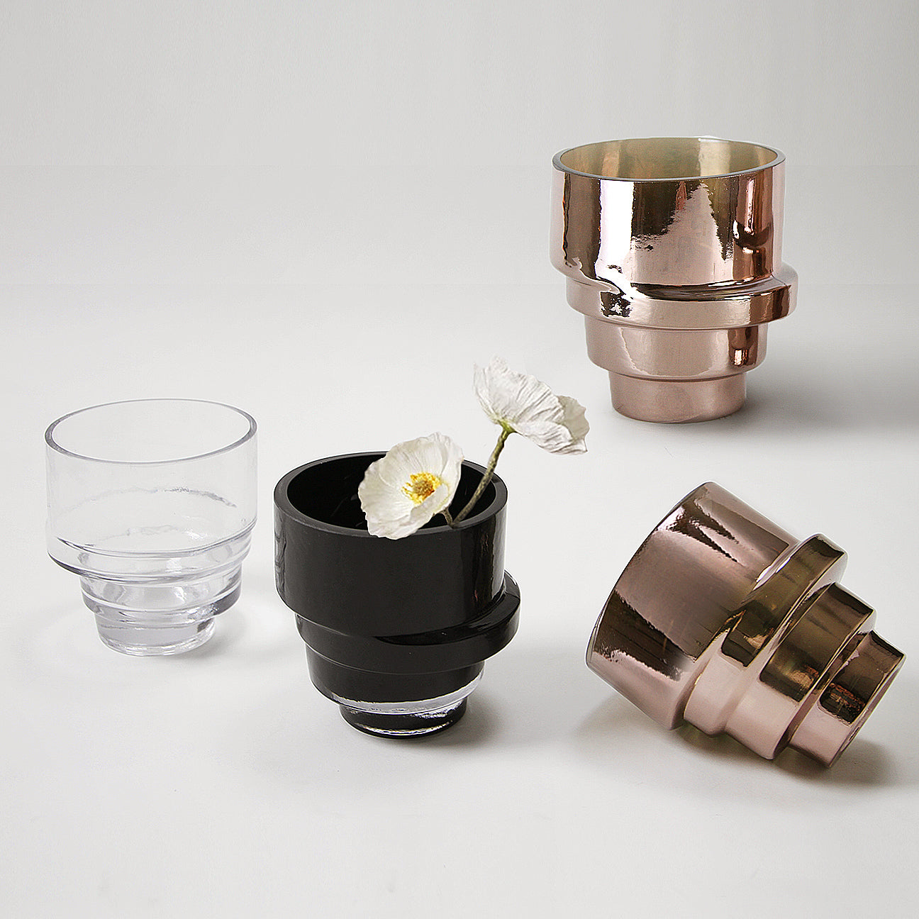Galore Home Swirling Vaso Vetro Nero