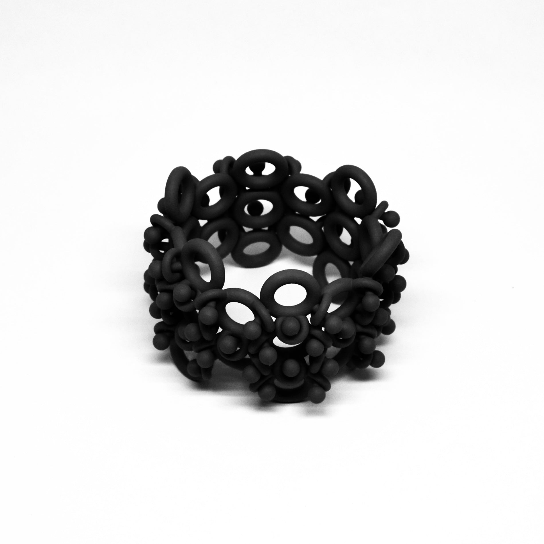 Cyrcus Molecular bracciale nylon nero stampa 3D