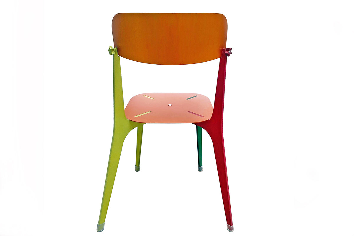 Cyrcus Design Eura sedia impilabile alluminio multicolor