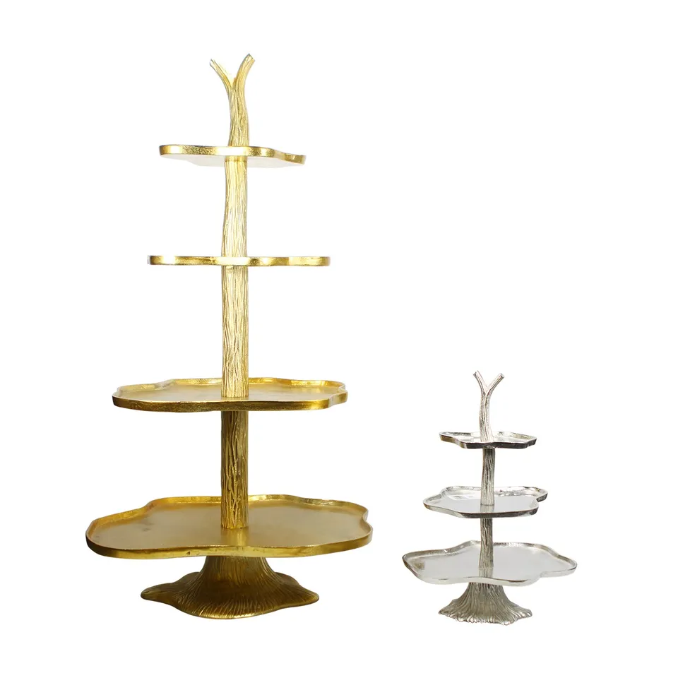 Galore Home 31-1406 alzata 4 piani oro alluminio