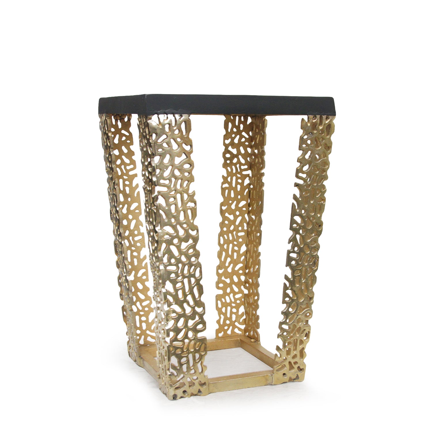 Galore Home Gilded tavolino alluminio Large nero oro
