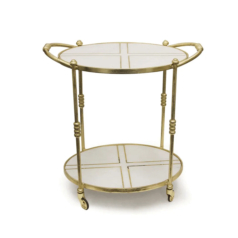 Galore Home Bar Cart carrello bar marmo alluminio