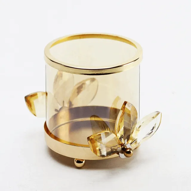 Galore Home Crystal Votive Portacandele Argento M7036 4pz