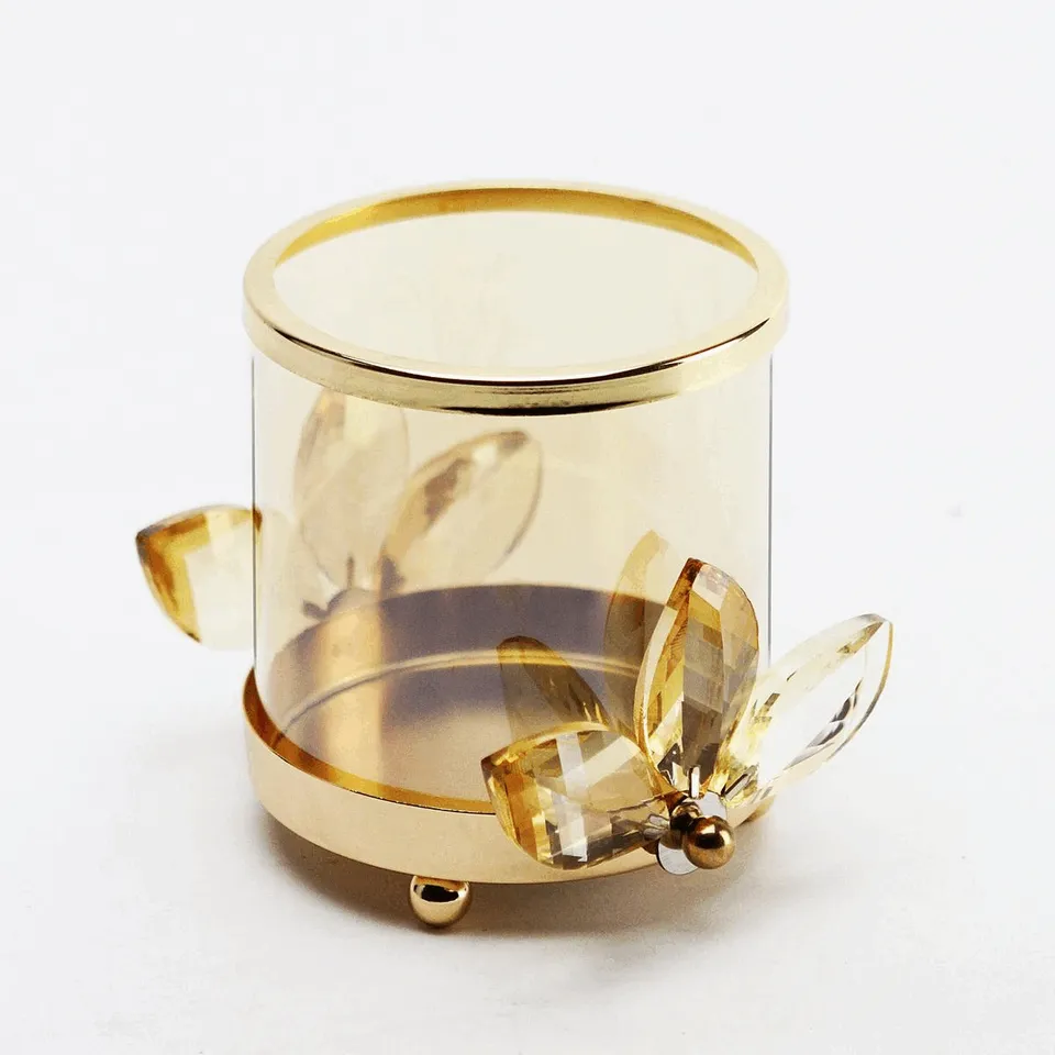 Galore Home Crystal Votive Portacandele Argento M7036 4pz