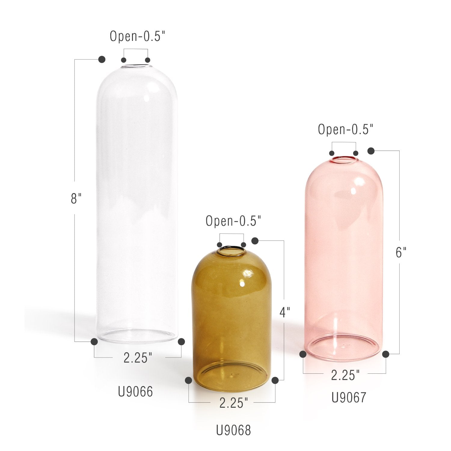 Galore Home Carafe Bud Vases U9066 vaso trasparente 36 pezzi