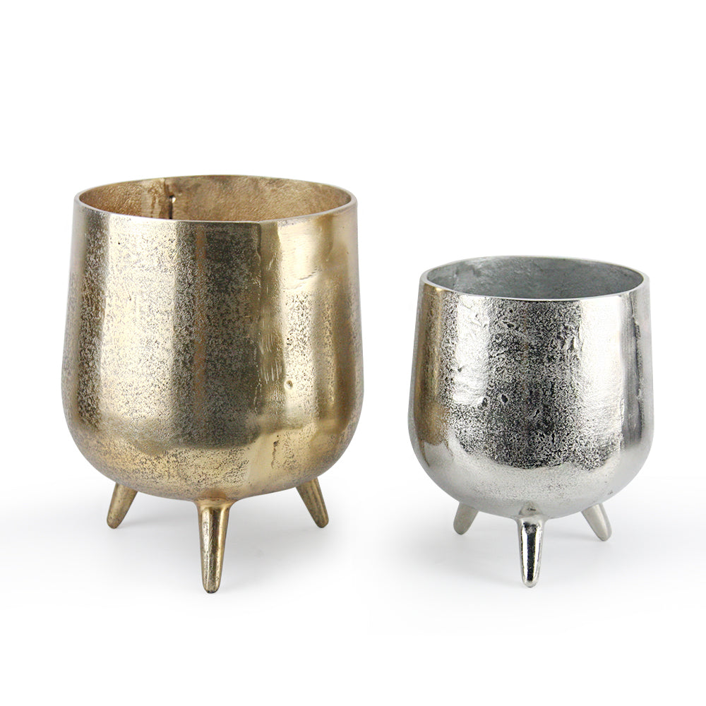 Galore Home Tripod vaso metallo oro treppiede grande